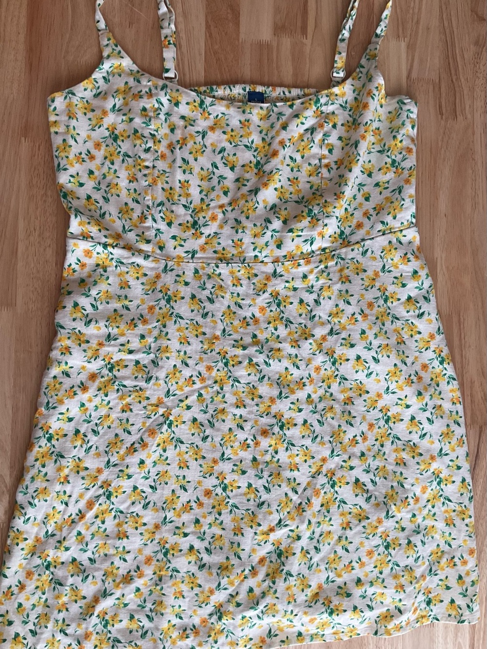 Old Navy- Floral Yellow & Green Spaghetti-Strap Sundress